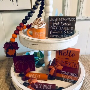 Fall Tiered Tray Set