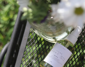 Huile corporelle hydratante parfumée au lilas : Soulagement des peaux sèches, massage luxueux