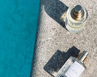 Laguna Perfume: Lychee Coconut Amber, Tropical Ocean Fragrance