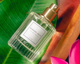 Banana Milk Perfume: Tropical Fruity Summer Fragrance - Eau de Parfum, Oil, or Hair Mist