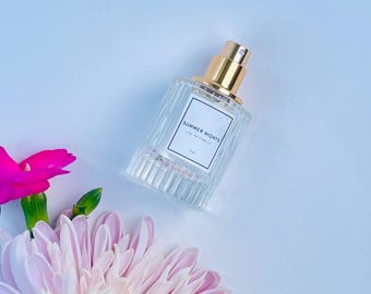 Cotton Candy Raspberry Perfume: "Summer Nights" Sweet Gourmand Fragrance - Spray, Oil, or Hair Mist