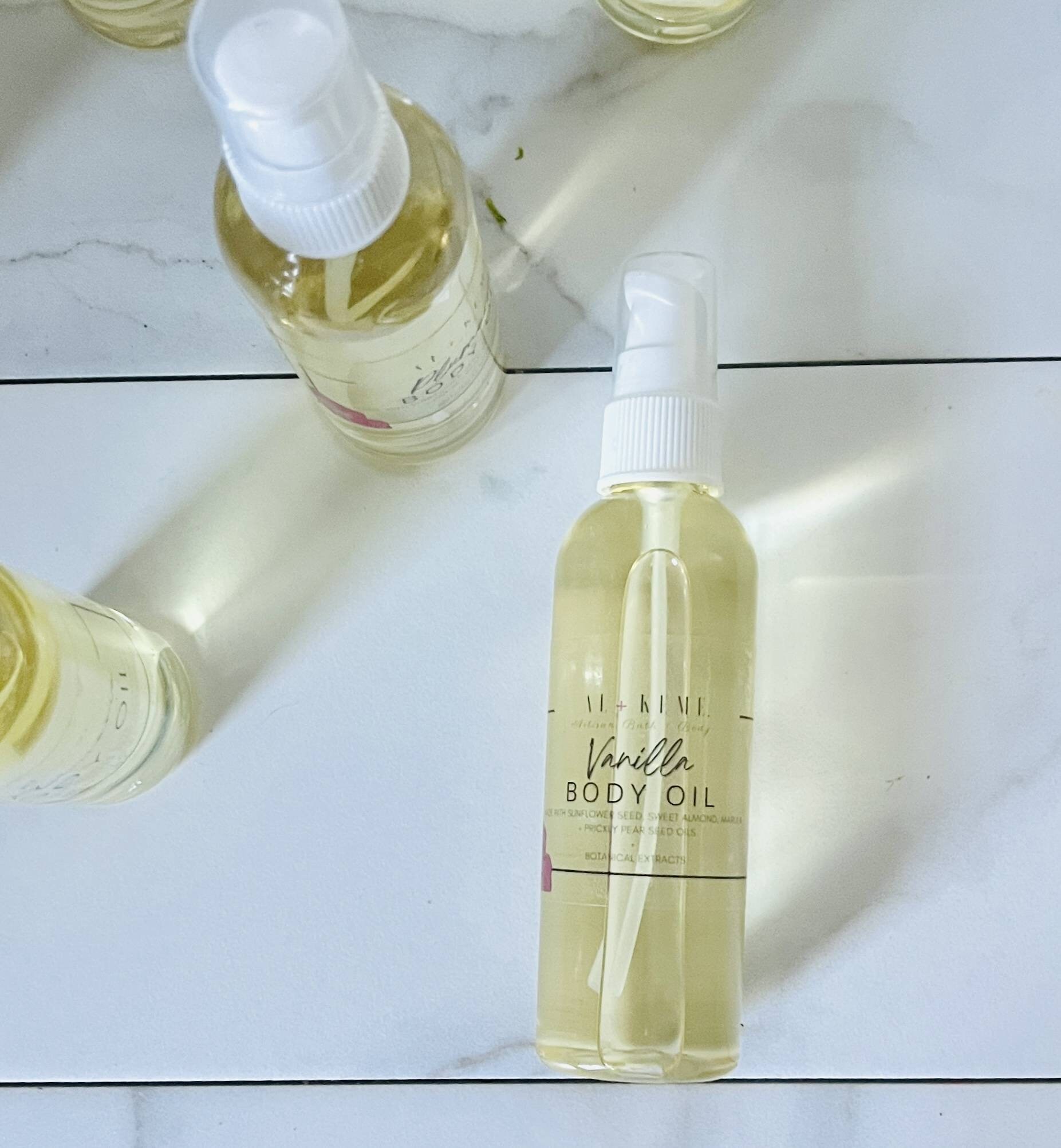 Vanilla Body Oil Hydrating Body Oil Vanilla Dry Body Oil Etsy