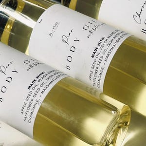 Olio secco per il corpo al profumo di mirtillo: idratante naturale, 4 oz