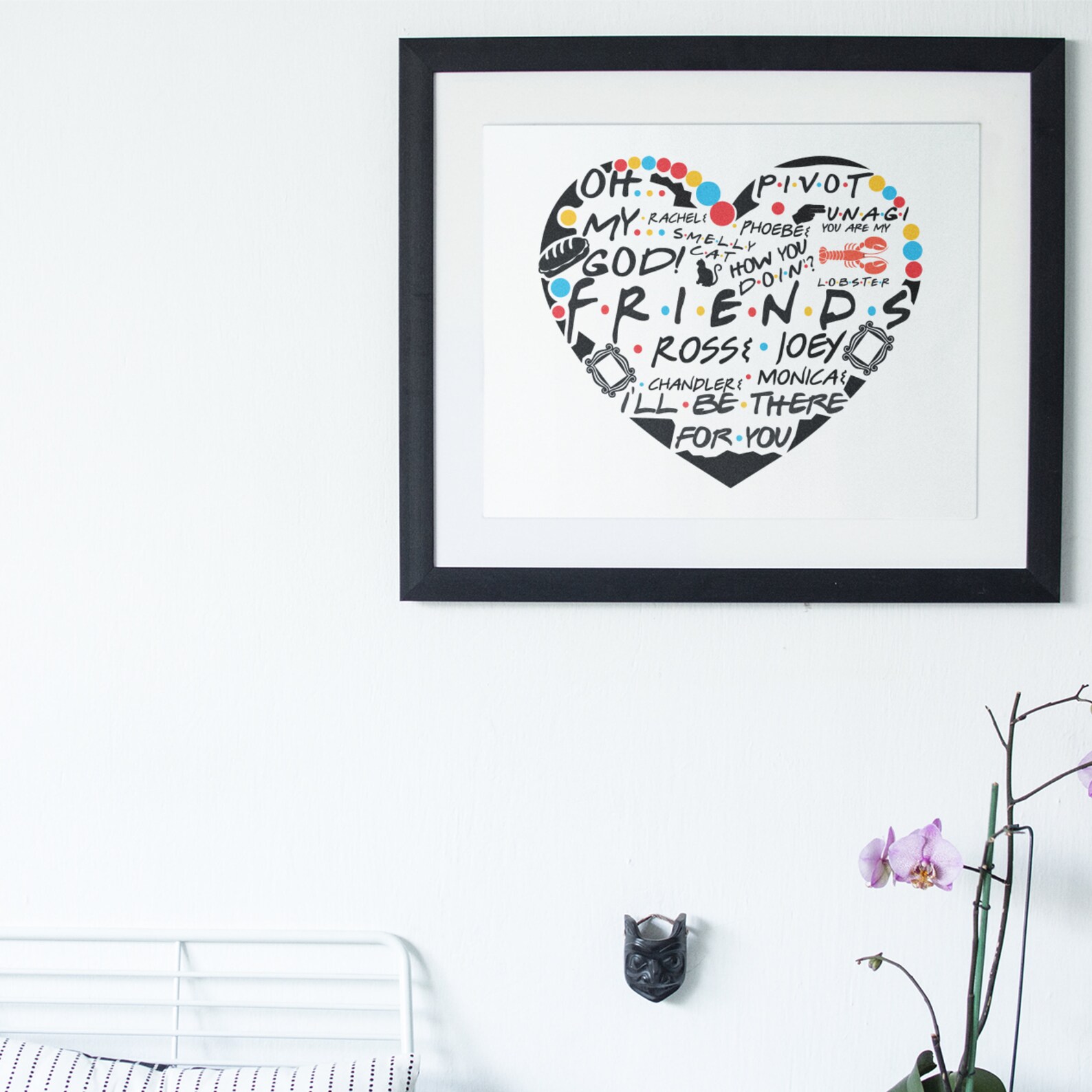 Friends Wall Art// Friends TV Show Quote Home Decor Wall Art Etsy