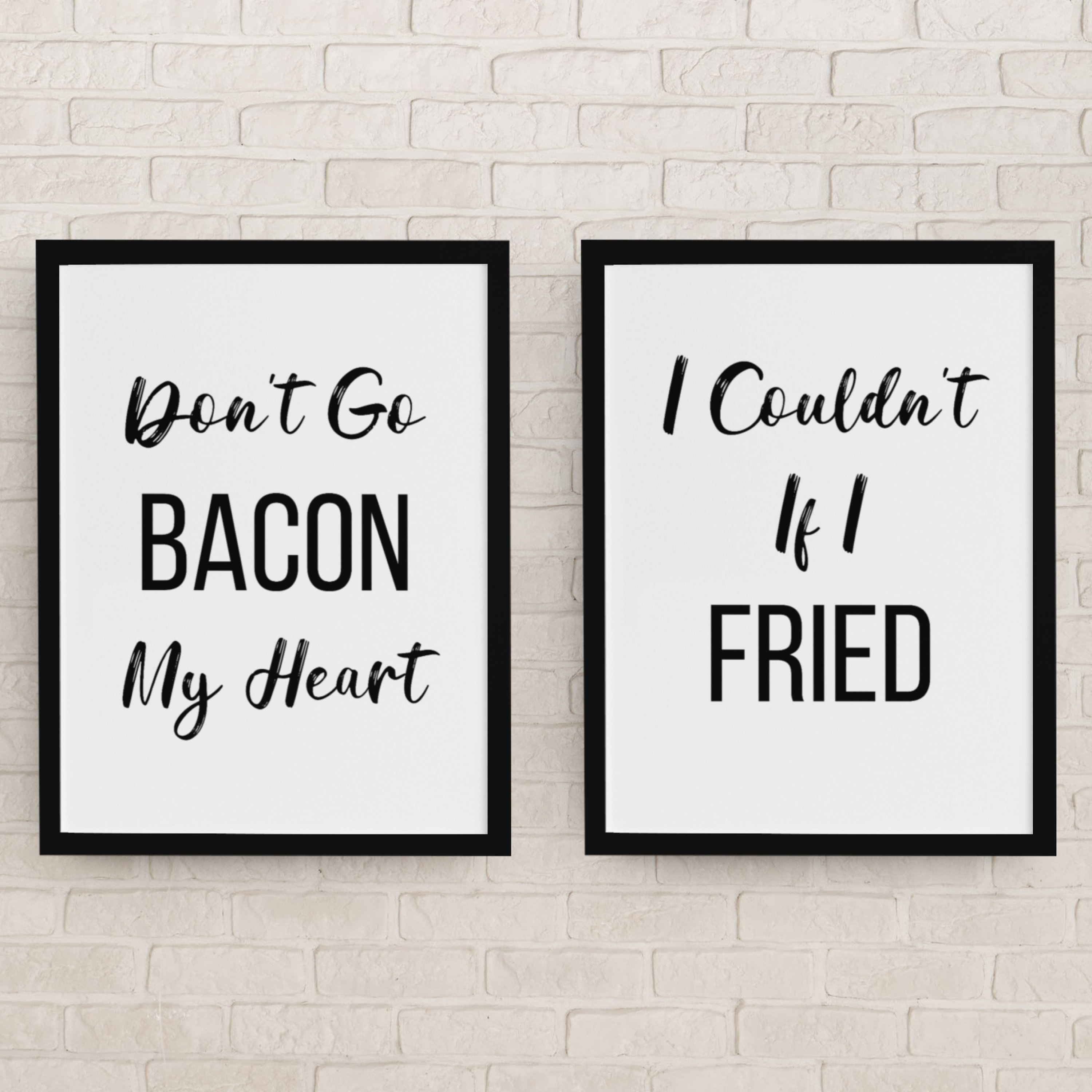 Don't Go Bacon My Heart I Couldn't If I Fried Funny - Etsy UK