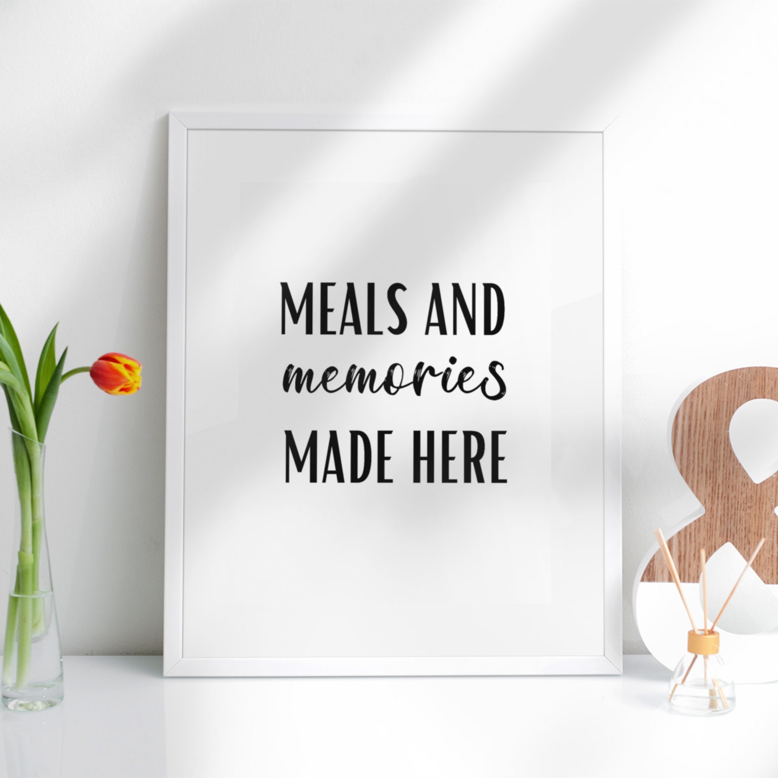 Meals And Memories Made Here A4 Print Kitchen Print Home Etsy