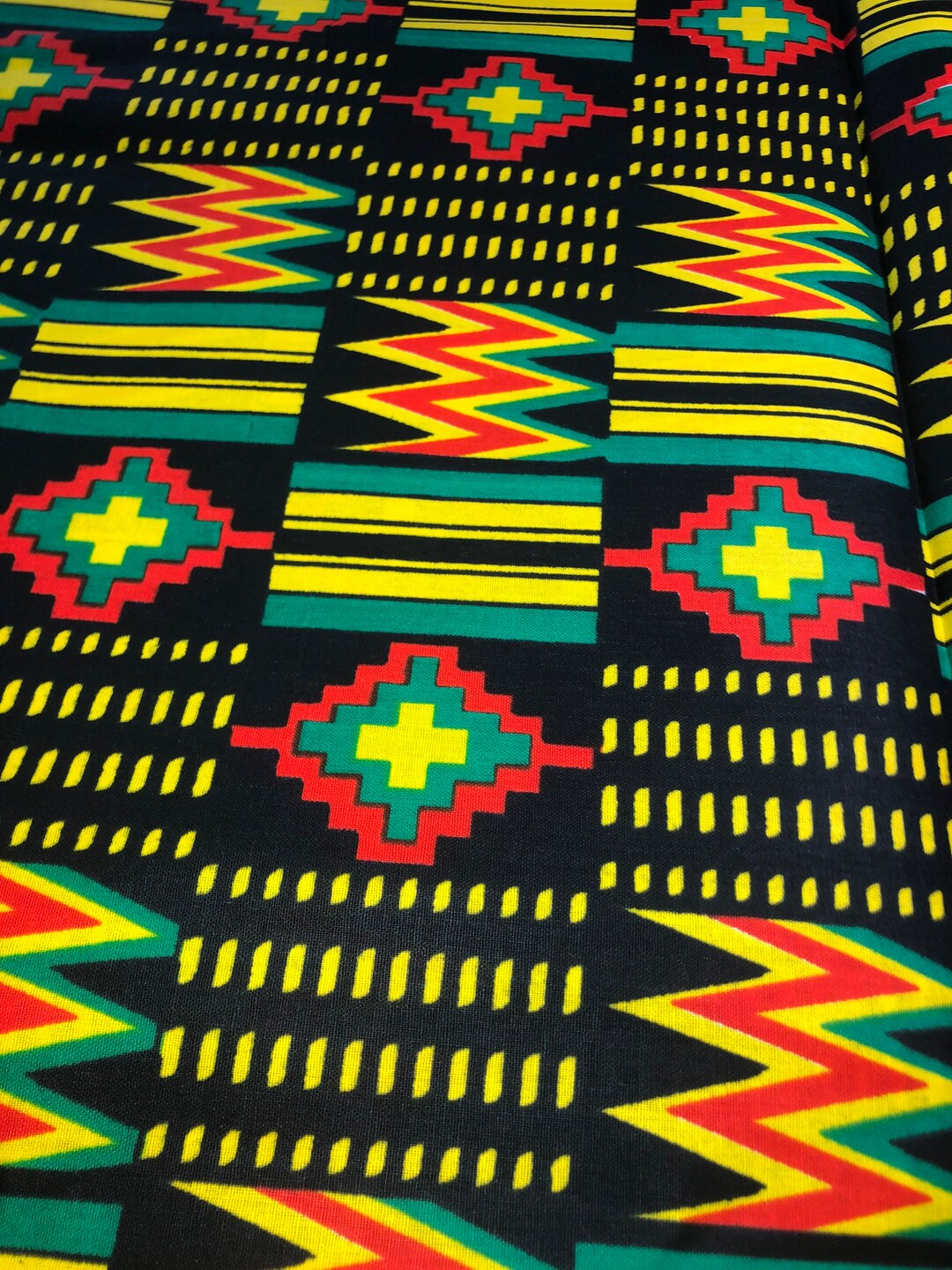 Ankara Fabric | African Print | 100% Cotton | Cultural Motif Geometric ...
