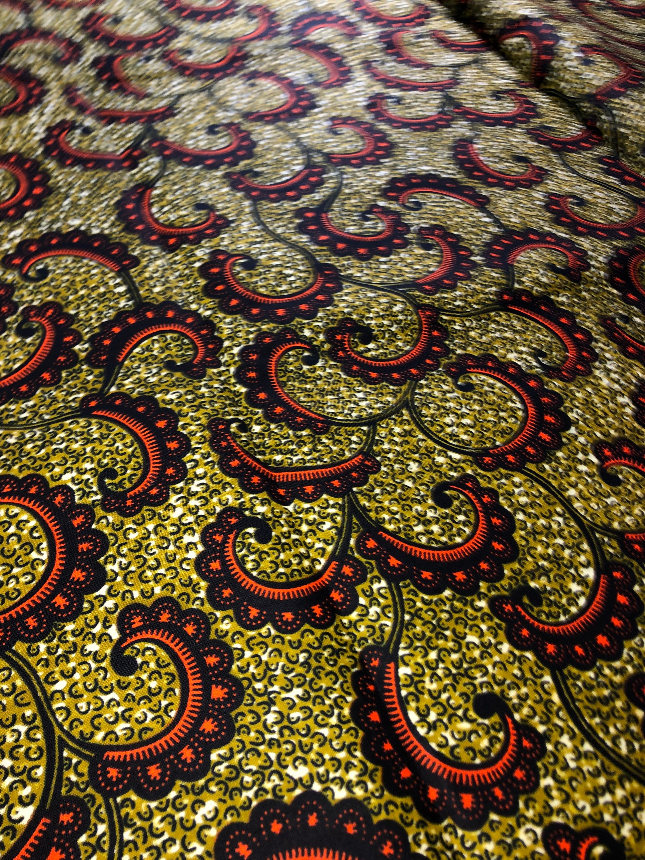 Olive Ankara Fabric | African Print | 100% Cotton | Cultural Motif ...