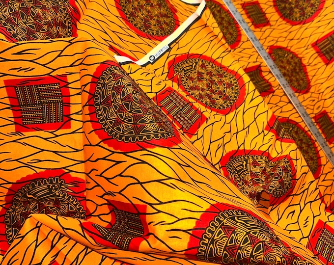 Red, Orange/red & Black Ankara (100% Cotton) - Etsy