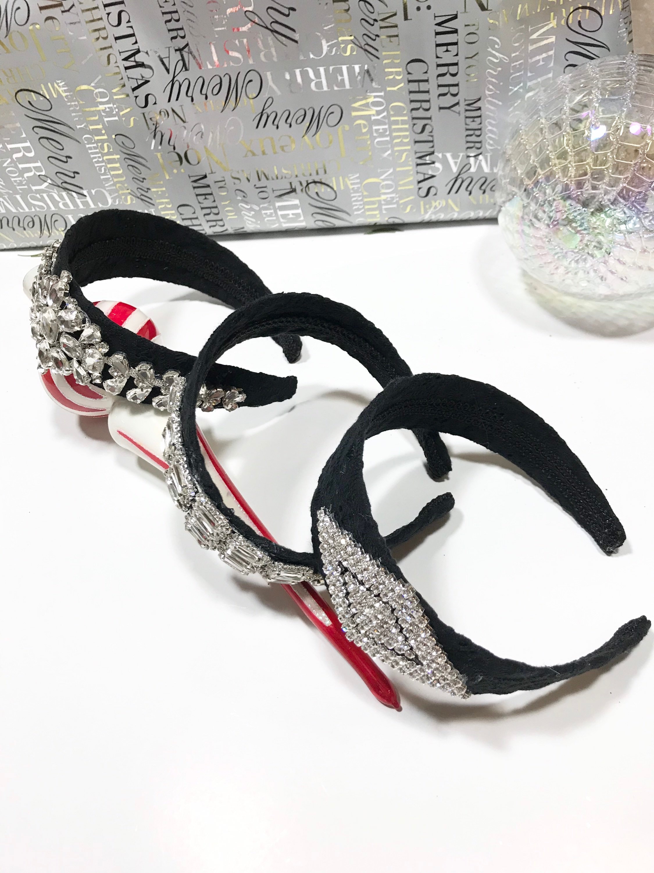 Diadema De Diamantes De Imitación De Navidad Con Cuentas Anudadas De Cristal - Banda Ancha Para El Cabello - Diadema De Cristal Moda Banda De Pelo Banda Cabello | Para Mujeres Y