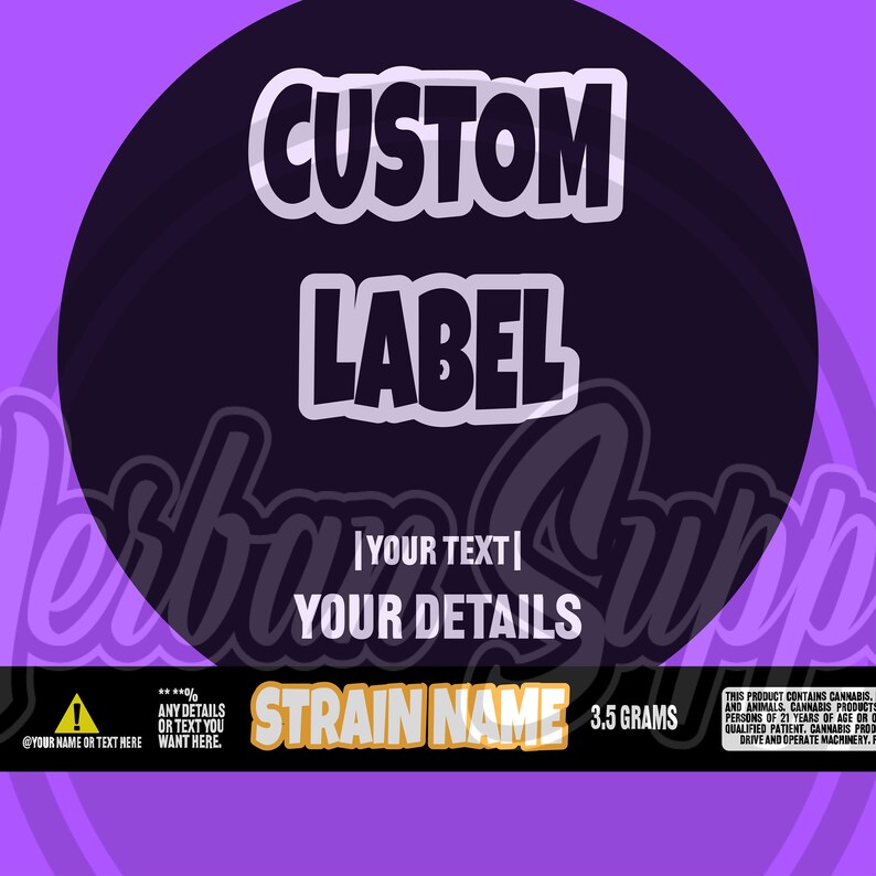 100x Custom Strain Dispensary Cali Tin Can Sticker Labels | Etsy