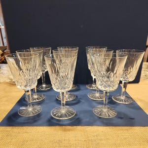 10 Waterford Wine Goblets Lismore