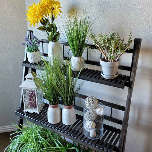 Large Plant Stand - Plant Rack - Flower Pot Shelf  - Solid Hardwood - Multilayered Wooden - Indoor - Outdoor