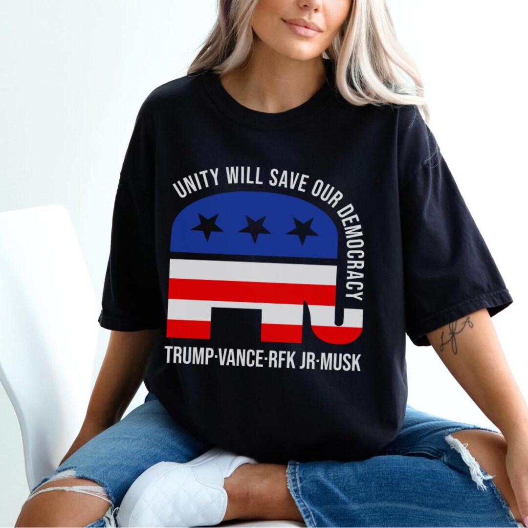 Trump Vance RFK Jr Musk Comfort Colors Tshirt, Unity Party Patriotic ...
