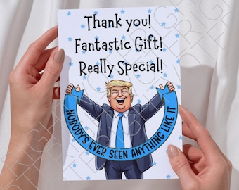 Printable Thank You Card, Funny Political Digital Download Greeting Card for President Supporters, Funny Thank You Gift Present Card PDF