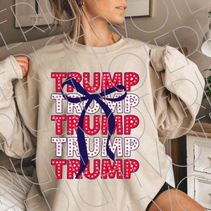 Atout Girly PNG, Preppy Trump Coquette Cutecore Png, noeud rouge, blanc et bleu en téléchargement numérique pour l'Amérique patriotique premier 4 juillet chemise Png