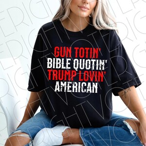 Trump PNG SVG, Trump 2° Emendamento Dio e Armi Repubblicano Orgoglioso Conservatore Png Svg Download Digitale Per America 1° Sostenitore Trump 2024