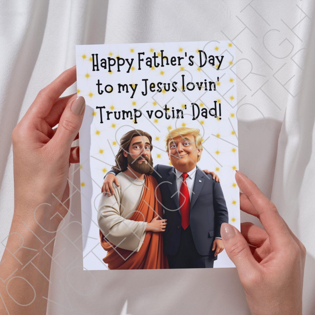 Ogeby Funny Trump Fathers Day Card – Happy Humorous Card For Dad