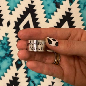 Somebody’s problem thick band c cuff ring