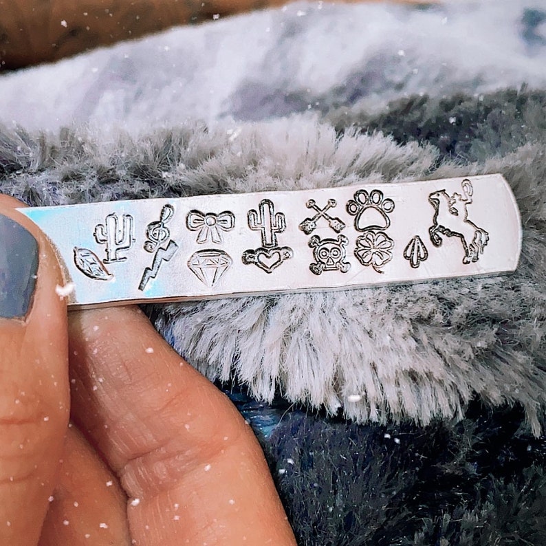 Name and Date Initials and Date Metal Hand Stamped Stamped - Etsy