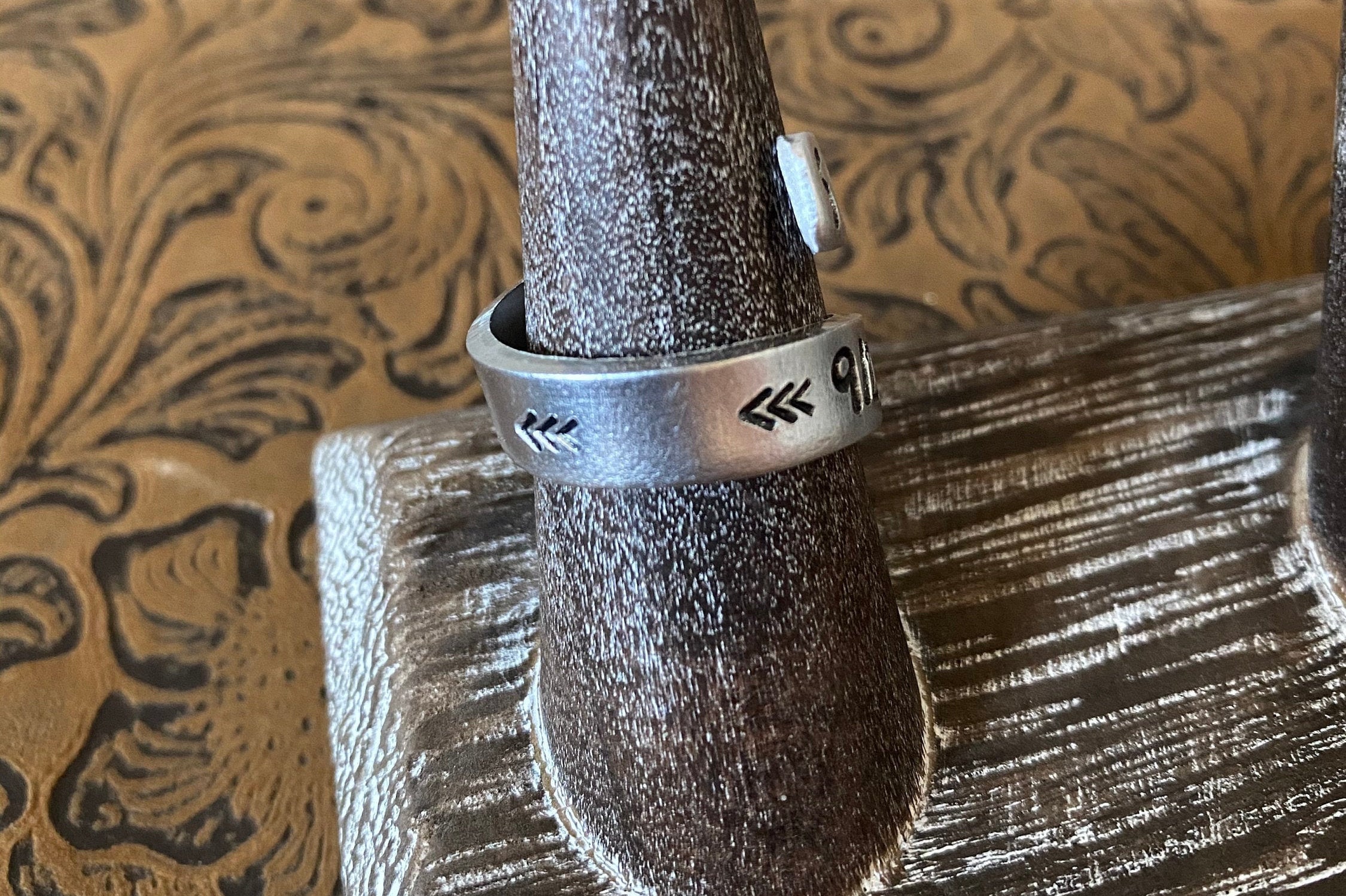 Name and Date Initials and Date Metal Hand Stamped Stamped | Etsy