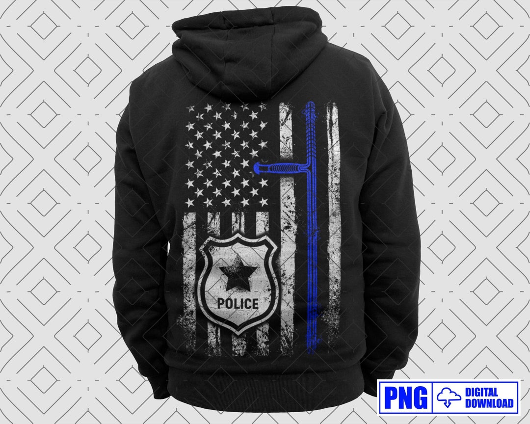 Distressed USA Flag With Police Baton PNG, Patriotic Police T Shirt ...