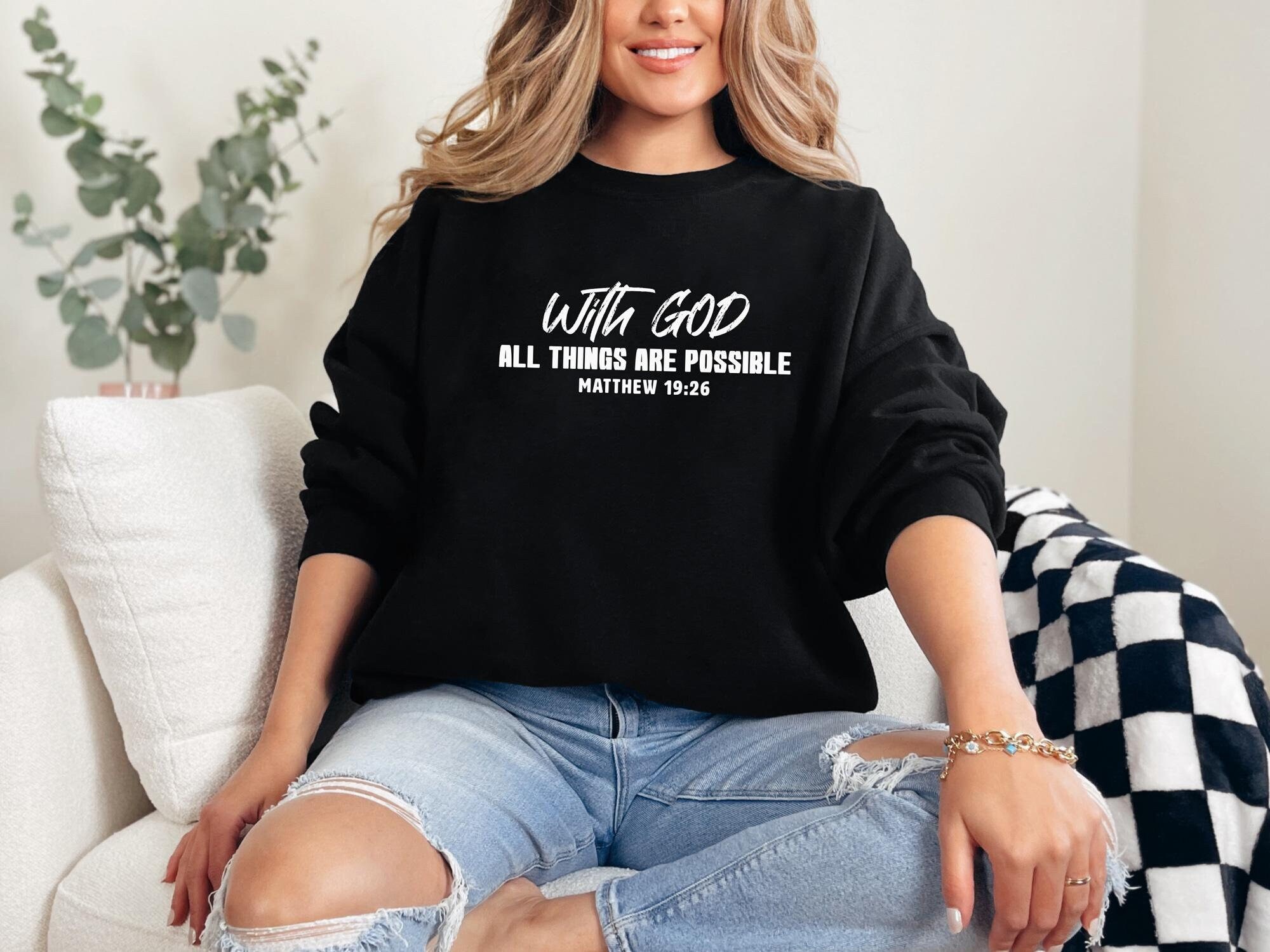 With God All Things Are Possible Bible Verse Svg, Matthew 19:26, Christian Religious Gifts T shirt Design, Made to Worship Svg, Jesus Svg