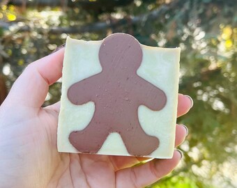 Gingerbread Soap Bar, Handmade, Handcrafted, Natural, Vegan, Christmas, Gift, Winter, Holiday Party Favor, Gift Idea, Gifts for Her, Cookie