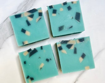 Frosted Sea Glass Soap Bar, Handmade Handcrafted Artisan All Natural Vegan, Moisturizing, Summer Soap, Gift, Gifting, Spa, Favor, For Her