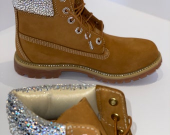 Crystal Timberland Boots - Etsy New Zealand