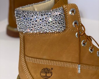 Timberland Custom Boots Men Brown White - RvceShops - Lily  crystal-embellished 95mm boots Argento