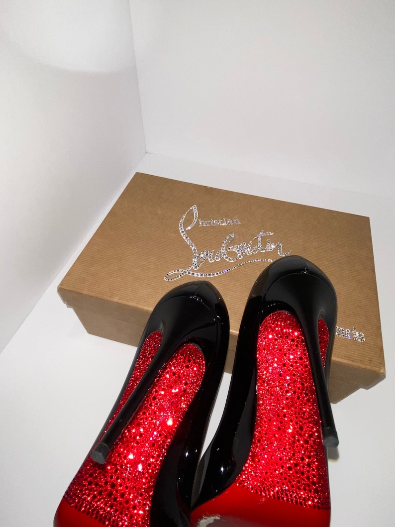 Custom crystallization of your Christian Louboutin RED soles image 1