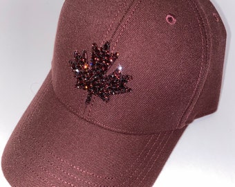 Roots crystallized Burgundy baseball cap