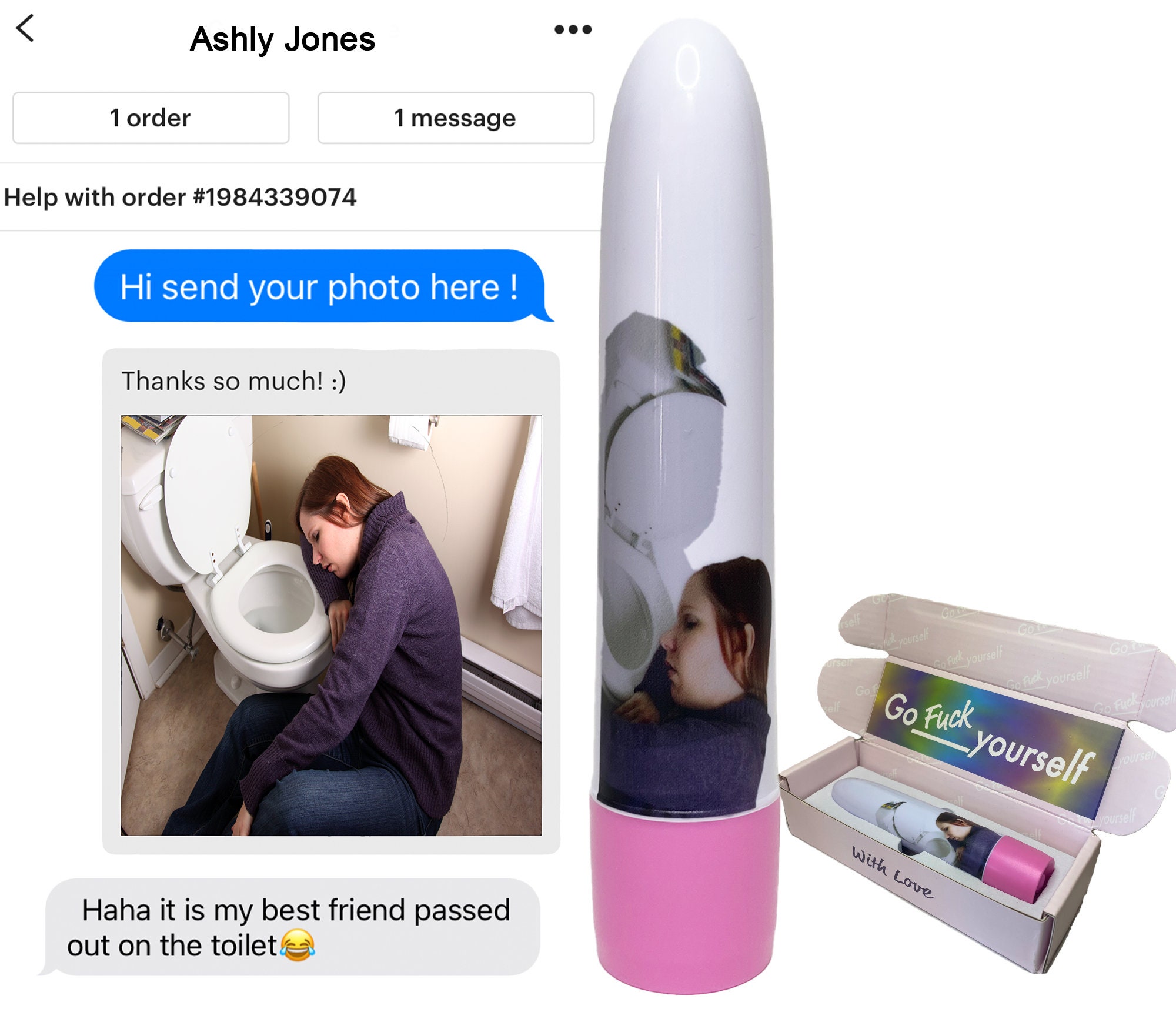 GAG GIFT Send someone a anonymous vibrator personalized with Etsy