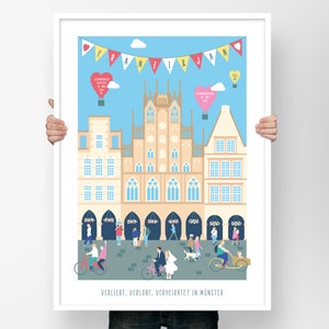 Personalized Munster poster as a wedding gift or gift for the first wedding anniversary in A3 or A2 on matte paper with a thickness of 300g image 1