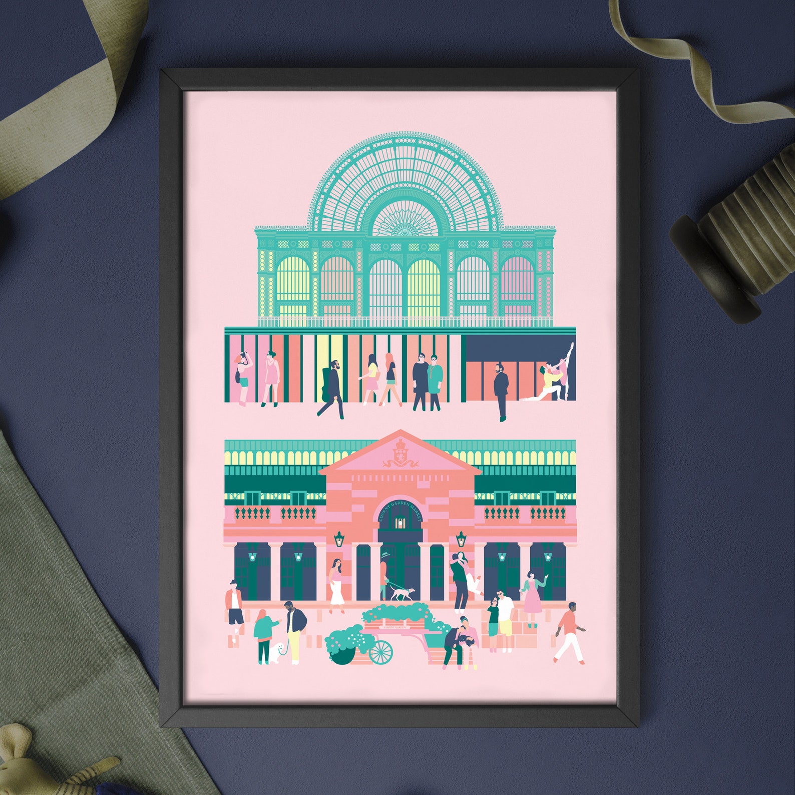 Covent Garden London Wall Art Covent Garden Print London Etsy