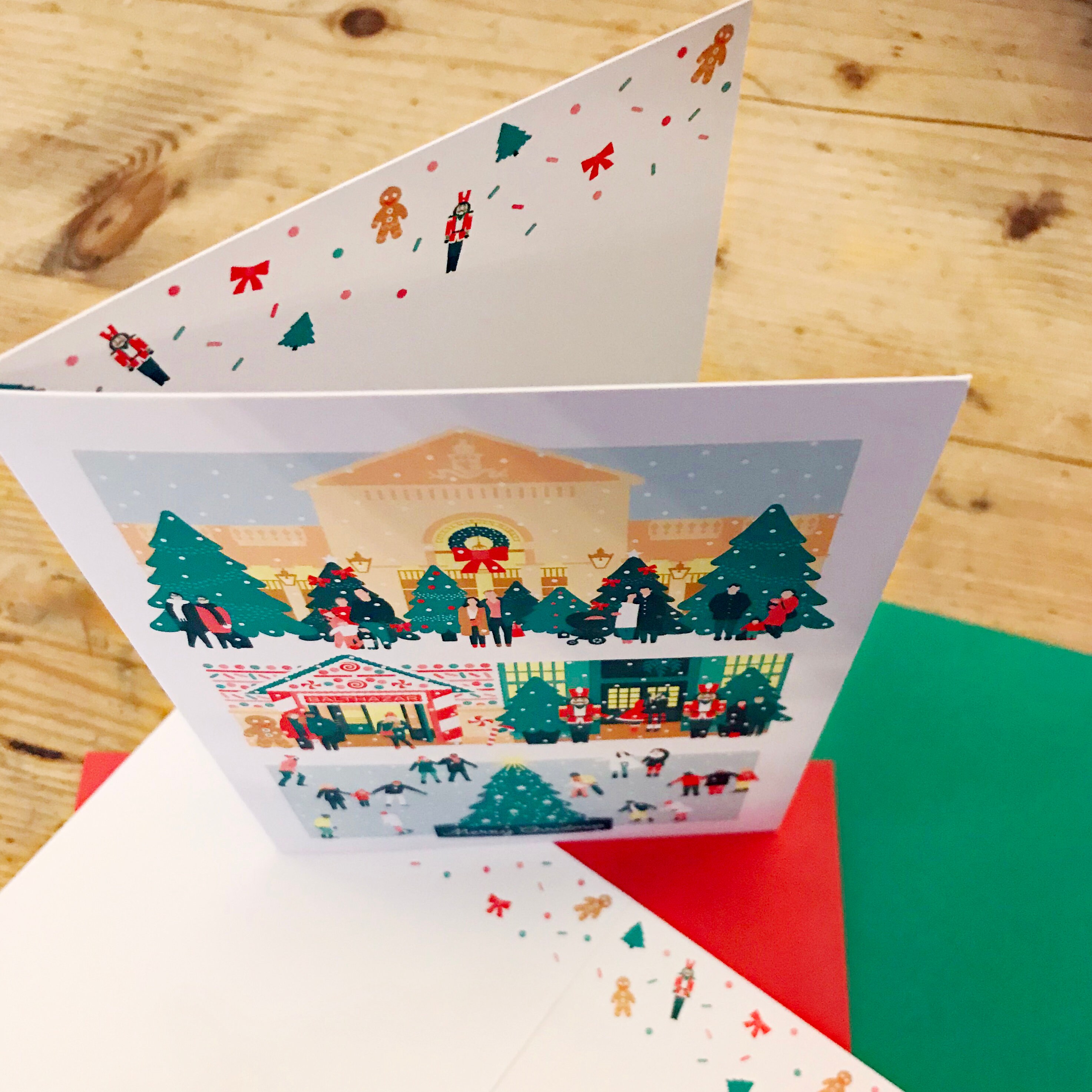 20 x A6 London Christmas cards with red/green envelopes | Etsy
