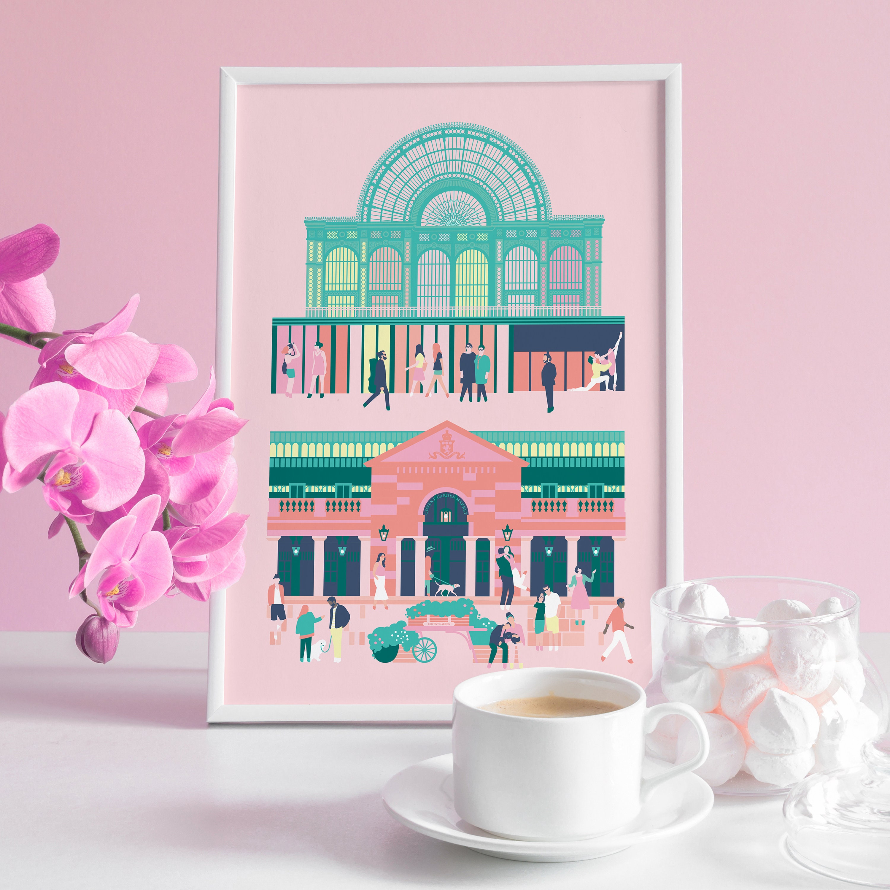 Covent Garden London Wall Art Covent Garden Print London Etsy