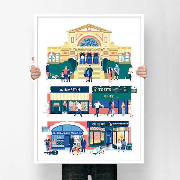 Muswell Hill Print or Alexandra Palace home decor – the ideal Anniversary Gift, Best Friend Gift or Moving Gift in A2 or A3, London N8