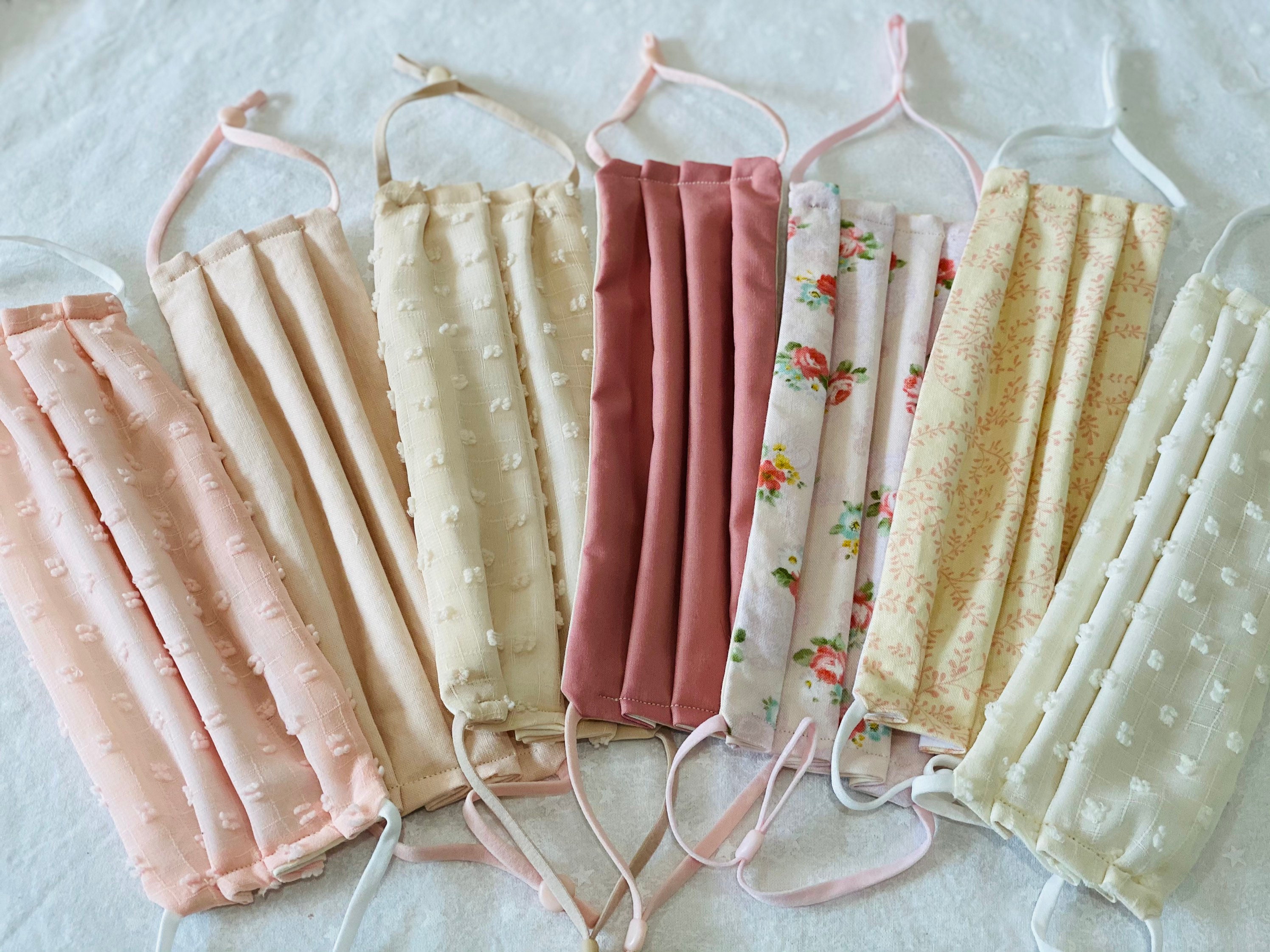 ROSES & CREAMS/ cotton muslin face mask/ pretty face masks/ Etsy