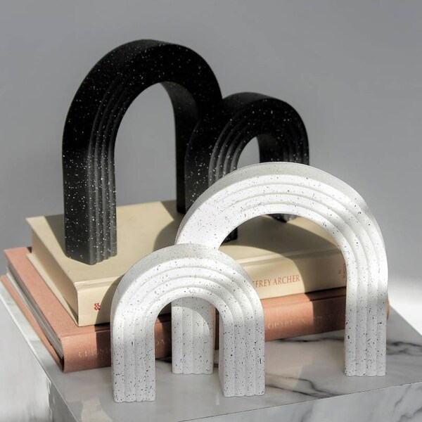 Conjunto de escultura de arco / decoración de arco hecha a mano / Objeto decorativo / regalo de decoración del hogar / Decoración minimalista / moderno de mediados de siglo / regalo hecho a mano