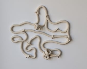 Handmade Ceramic Wall Art | Porcelain Decorative floral sculpture