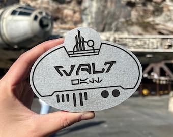 Galaxy's Edge Inspired Name Badge Shelf Sitter