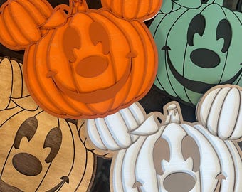 Letrero de calabaza de Mickey