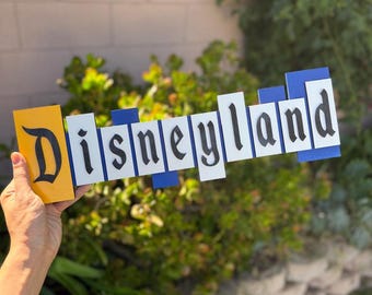 Vintage Disneyland Resort Entrance Marquee Sign | Handmade Disney-Inspired Wood Wall Decor