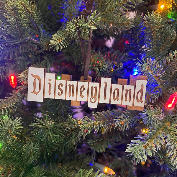 Vintage Disneyland Entrance Sign Ornament (Double-Sided)