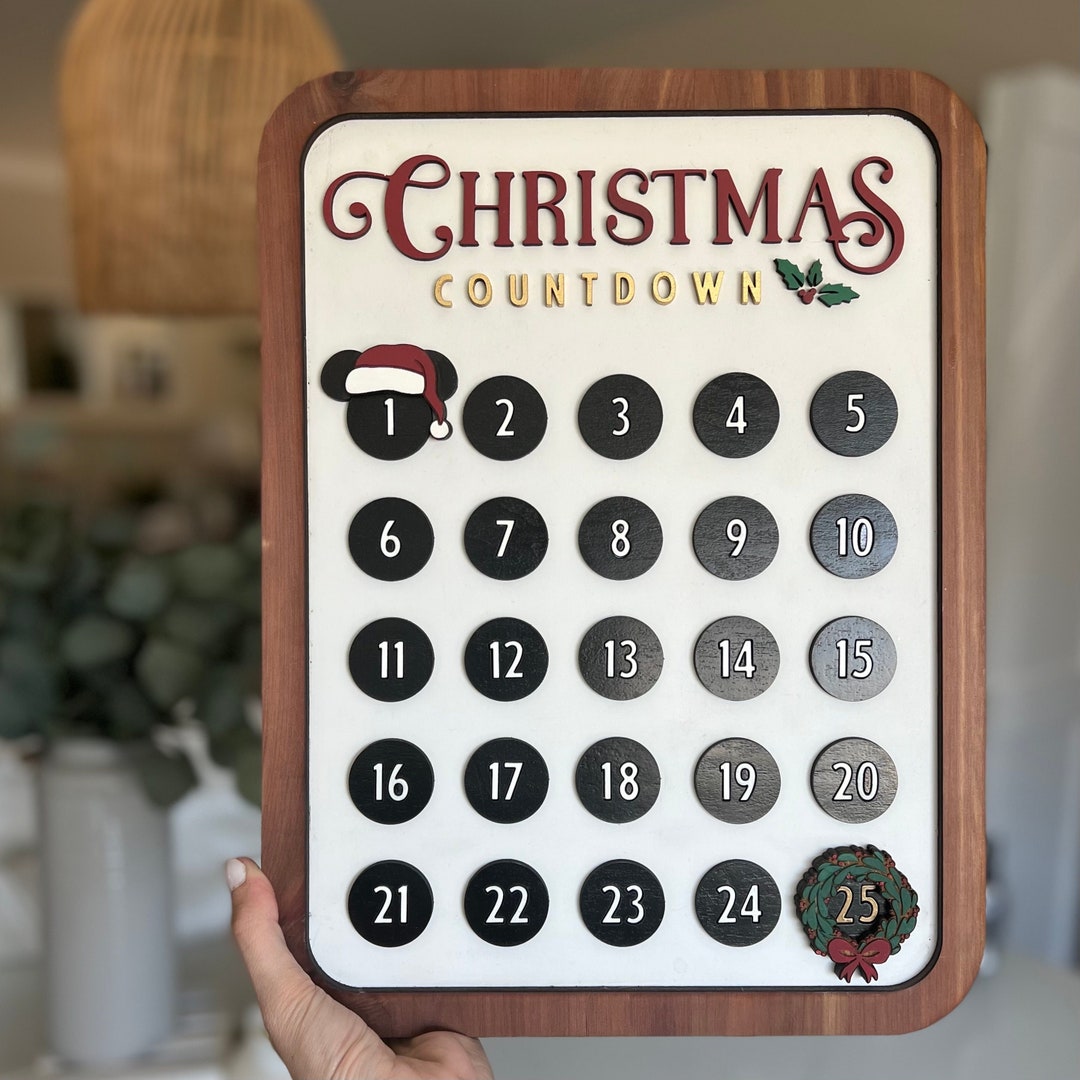 Disney Christmas Countdown Advent Calendar Etsy
