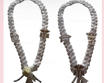 Graduation lei Nurse / LVN  RN BSN Nurse/ Graduation ribbon Lei / Custom lei / Class of 2026 / Nursing graduation lei / Senior graduation