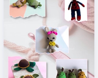 Crochet Animal Plushie, Handmade amigurumi toys, soft stuffed animal