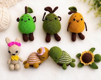 Crochet Animal Plushie, Handmade amigurumi toys, soft stuffed animal